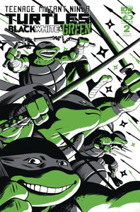 TMNT BLACK WHITE & GREEN #2 CVR A RODRIGUEZ